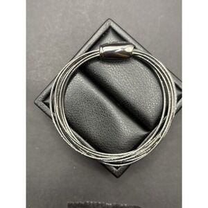 Pesavento Gray Sterling Silver Strand Bracelet 16Gr Magnet Clasp $400 Retail G20